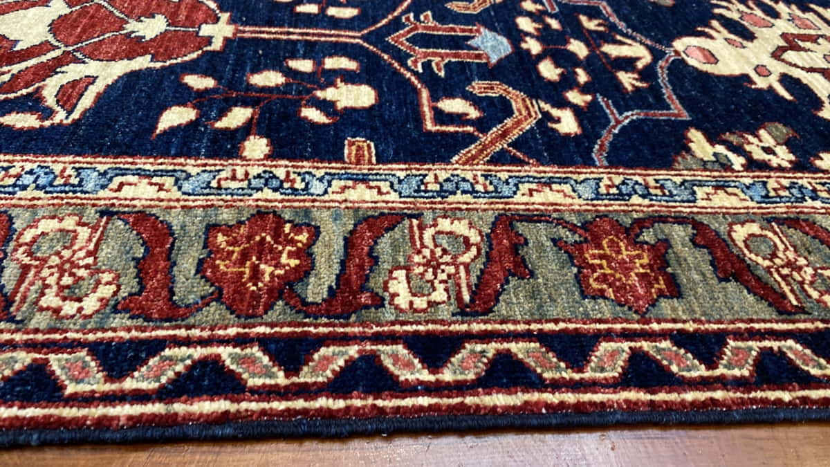 Afghan Turkaman Runner in 19th century Heriz Serapi design 280x78cm | Rug# 23912