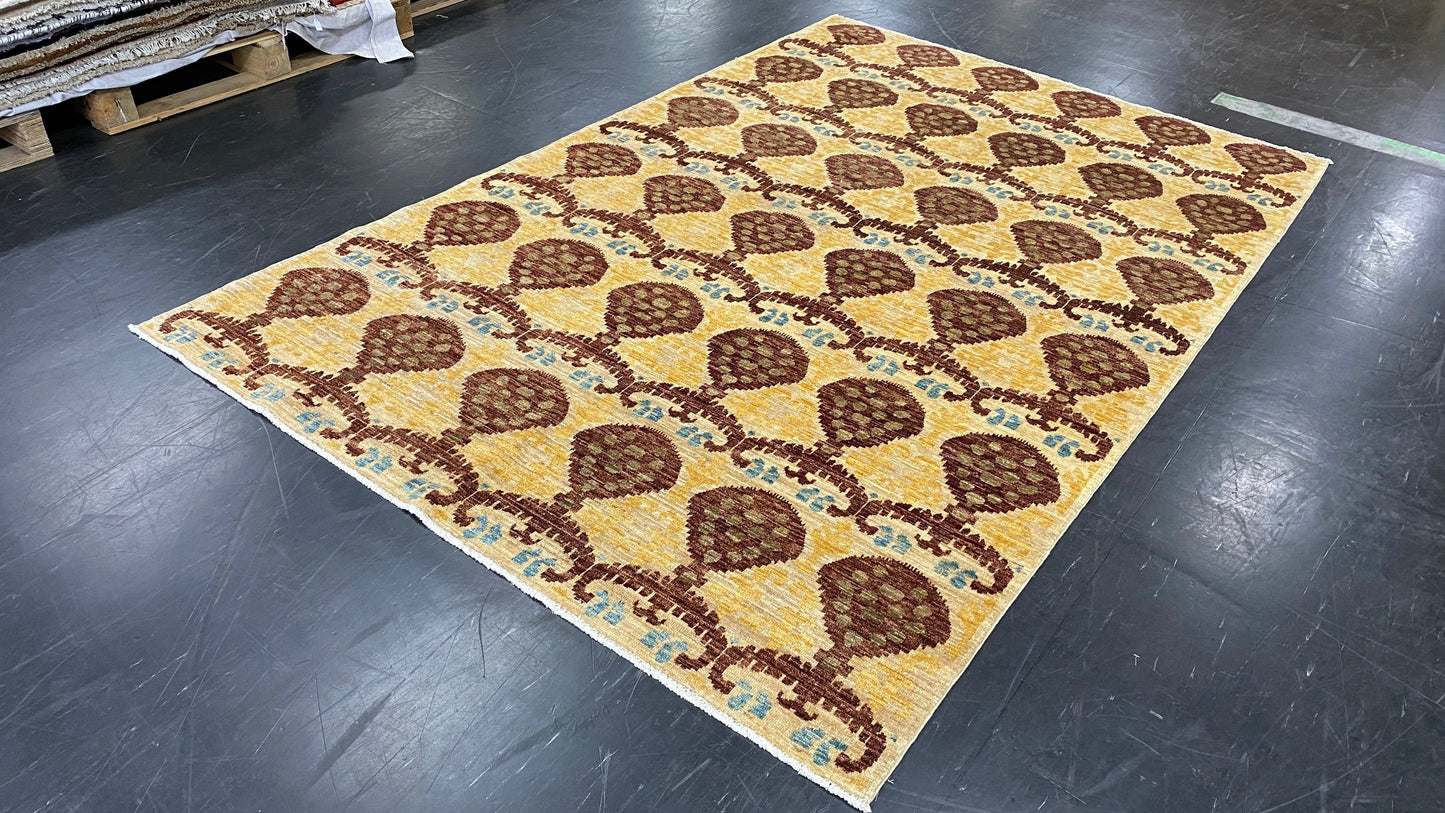 Afghan Turkaman weave, Ikat designer rug 256x166cm | Rug# 23935