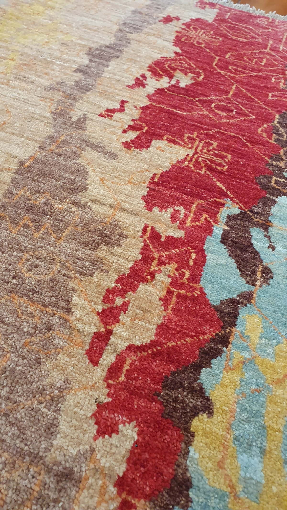Afghan Turkaman weave, modern design sampler 134x73cm | Rug# 24020