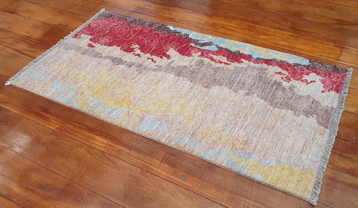 Afghan Turkaman weave, modern design sampler 134x73cm | Rug# 24020