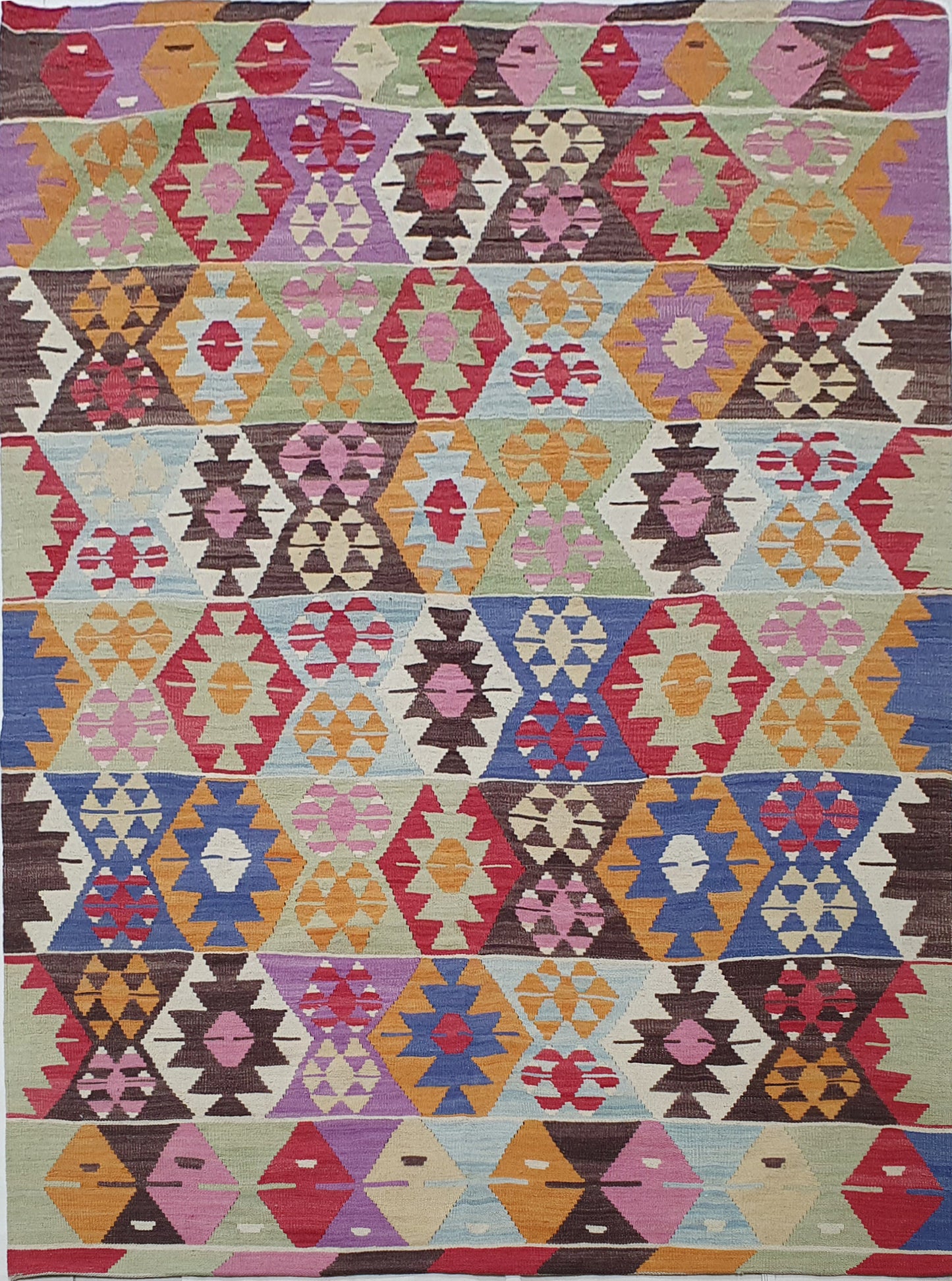 Modern weave Anatolian flatweave Kilim 260x182cm | Rug# 24697