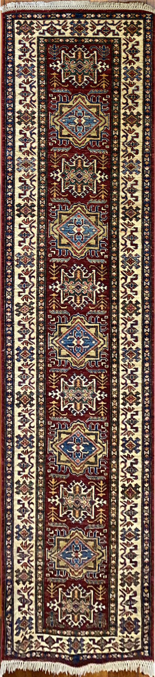 Afghan Chechen weave Hall Runner 290x81cm | Rug# 24747