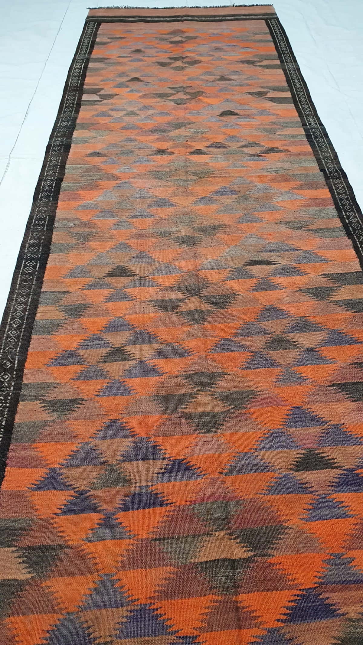 Vintage Flatweave Kilim 457x141cm | Rug# 25177
