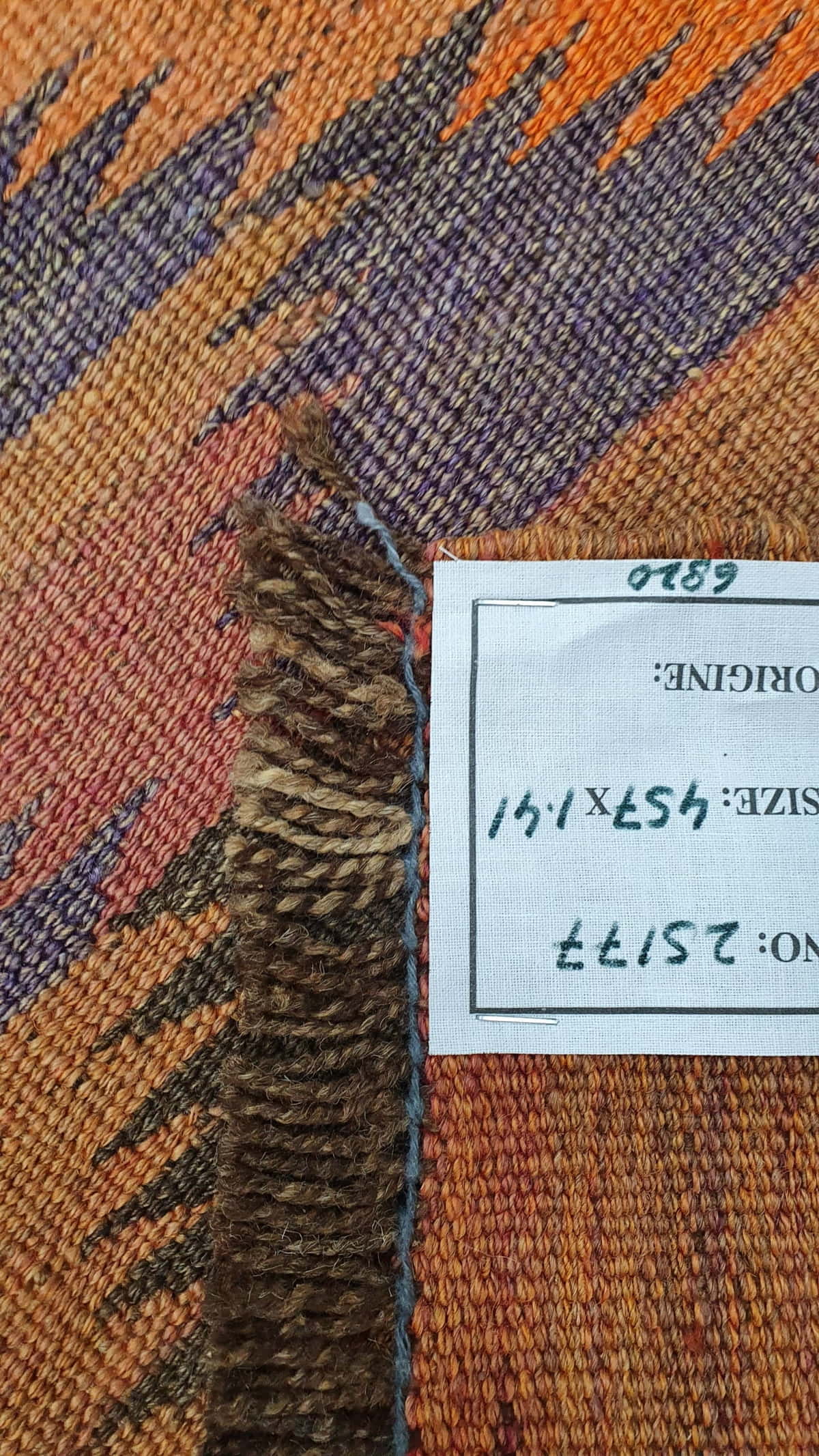 Vintage Flatweave Kilim 457x141cm | Rug# 25177