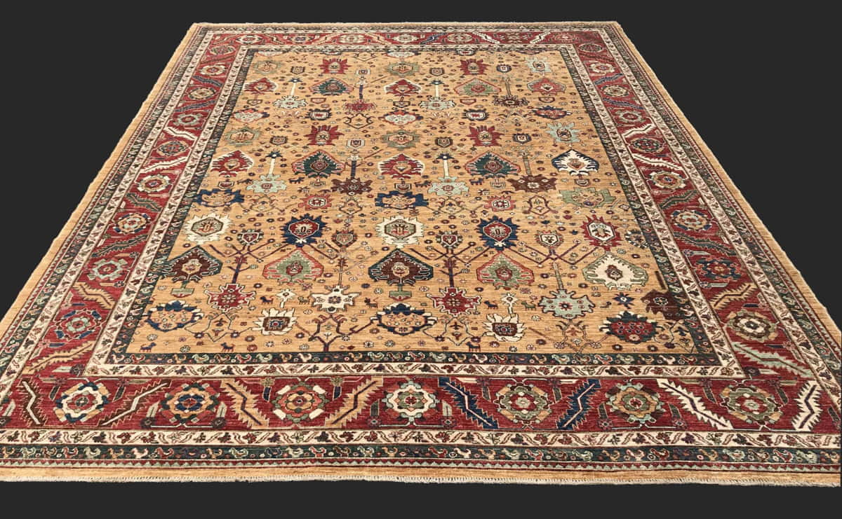 Afghan Turkaman weave, 19th-century Serapi inspired 358x274cm | Rug# 25455