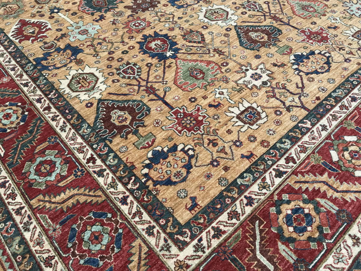 Afghan Turkaman weave, 19th-century Serapi inspired 358x274cm | Rug# 25455