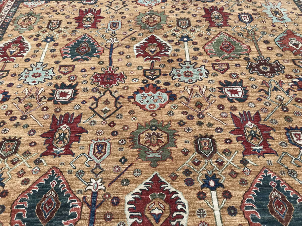 Afghan Turkaman weave, 19th-century Serapi inspired 358x274cm | Rug# 25455
