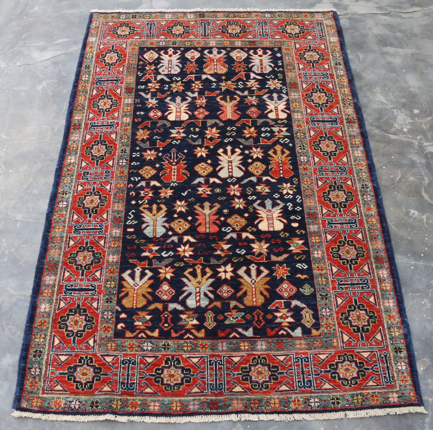 Afghan Turkaman weave, Antique Shirvan inspired 153x96cm | Rug# 25979