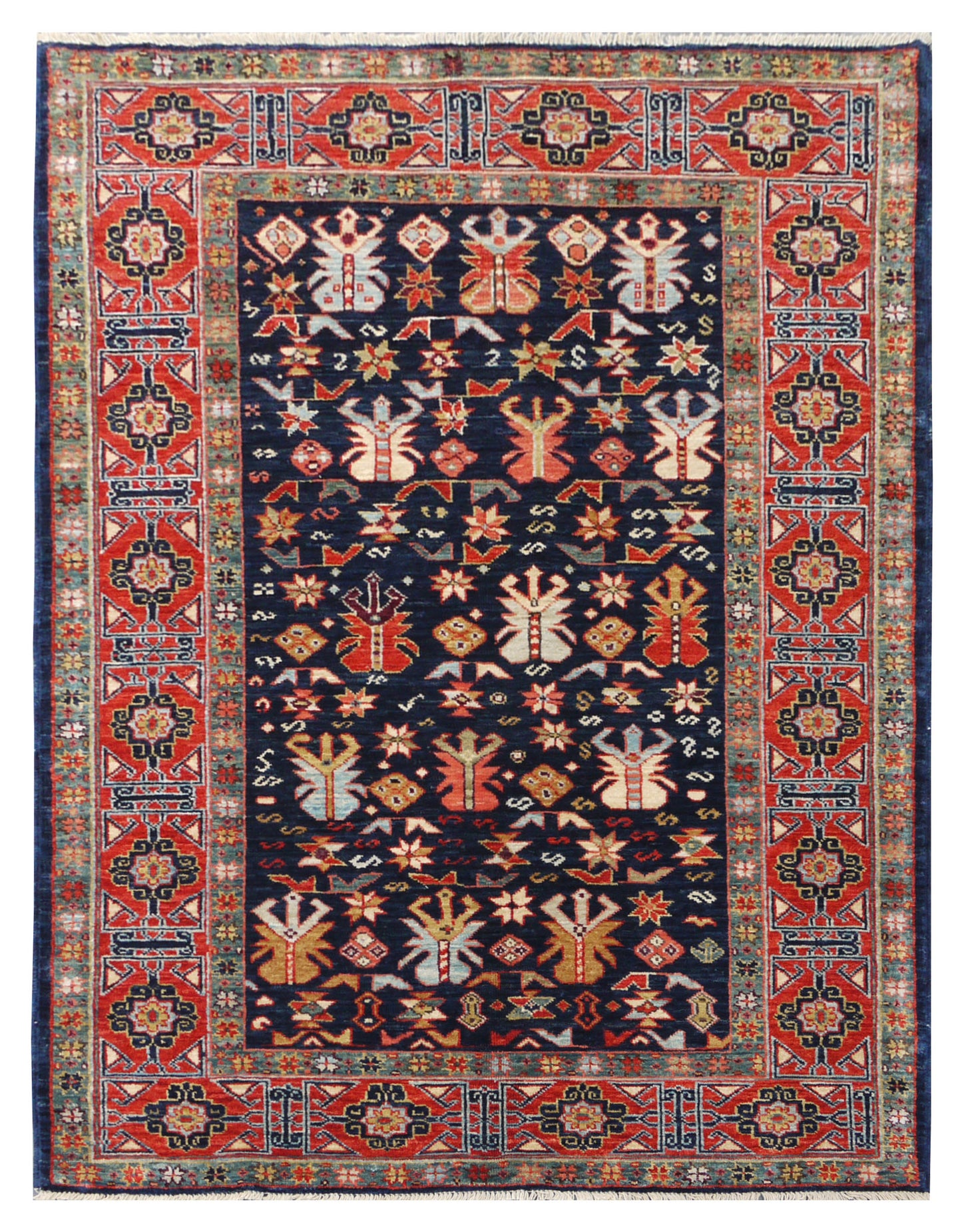 Afghan Turkaman weave, Antique Shirvan inspired 153x96cm | Rug# 25979