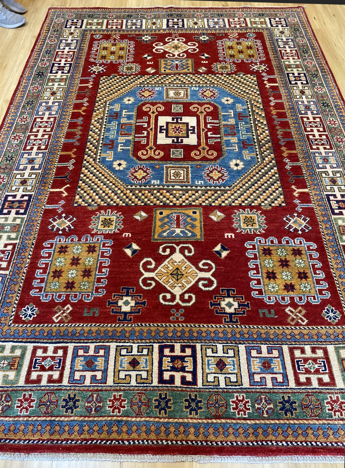 Chechen weave Kazak 273x181cm | Rug# 26025