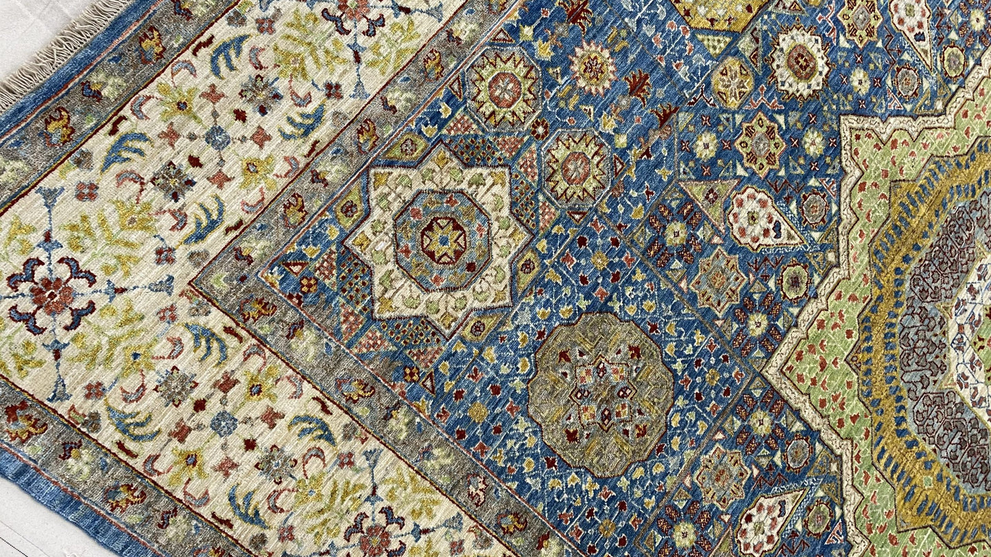 Afghan Turkmen weave rug, 15th c Mamluk-Inspired, 302x248 cm | Rug# 26240