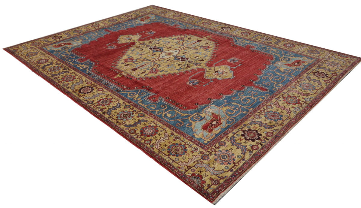 Afghan Turkaman Weave, 17th century Ottoman Oushak design 364x272cm | Rug# 26323
