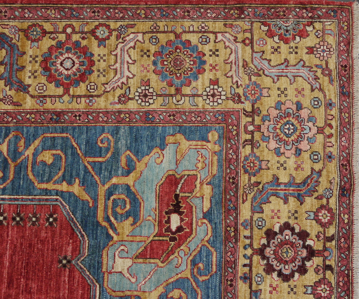 Afghan Turkaman Weave, 17th century Ottoman Oushak design 364x272cm | Rug# 26323
