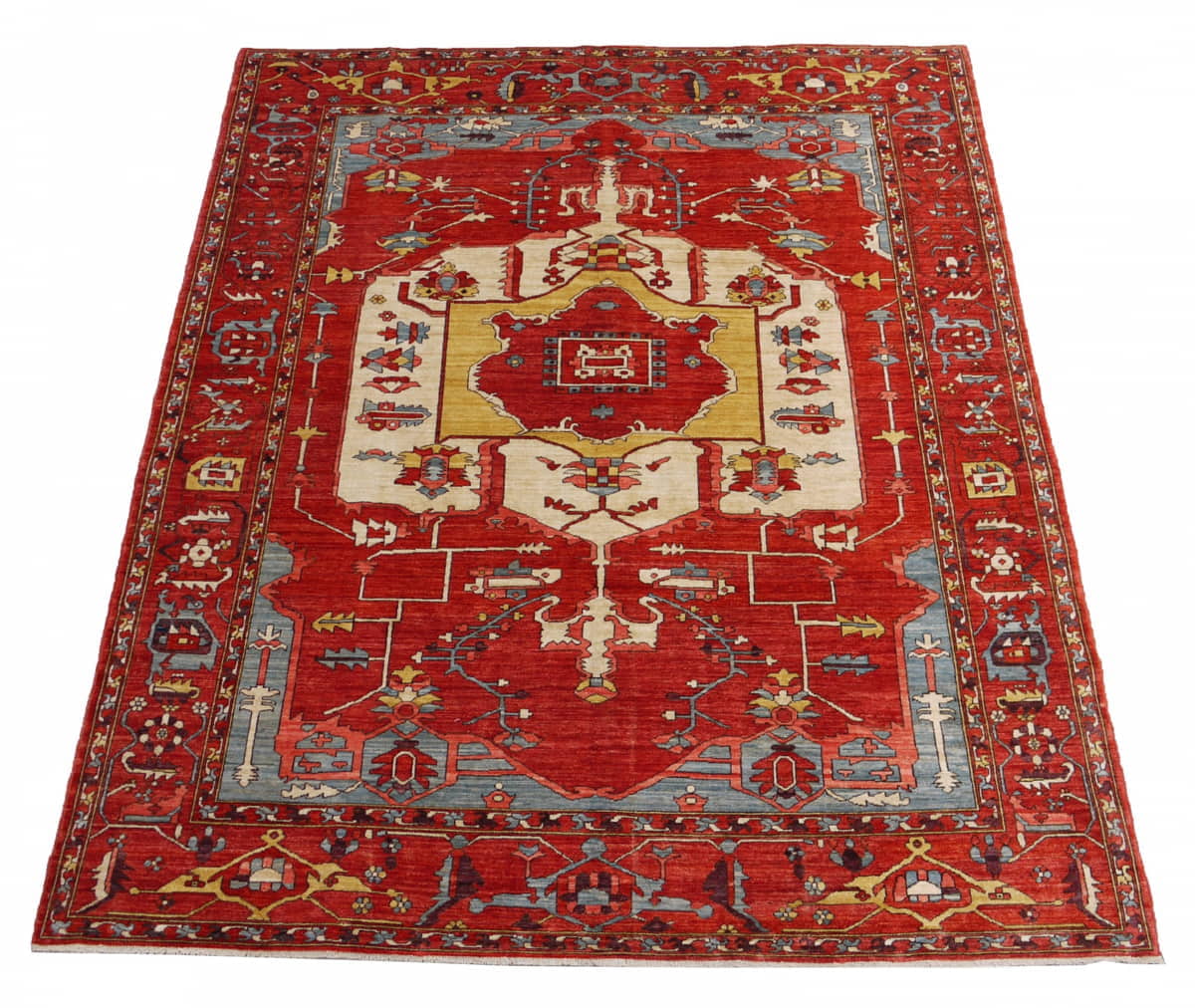 Afghan Turkaman weave, 19th century Heriz-Serapi Design 295x242cm | Rug# 26423