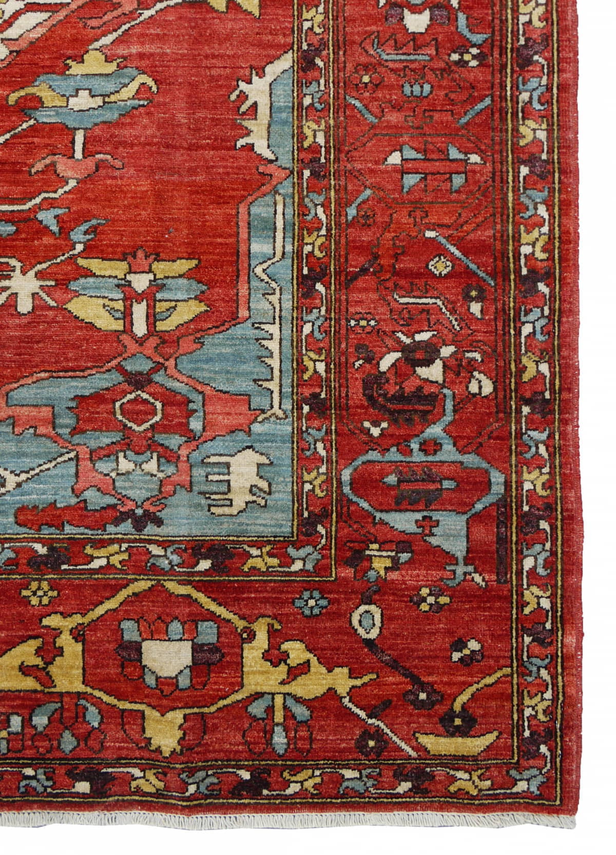 Afghan Turkaman weave, 19th century Heriz-Serapi Design 295x242cm | Rug# 26423