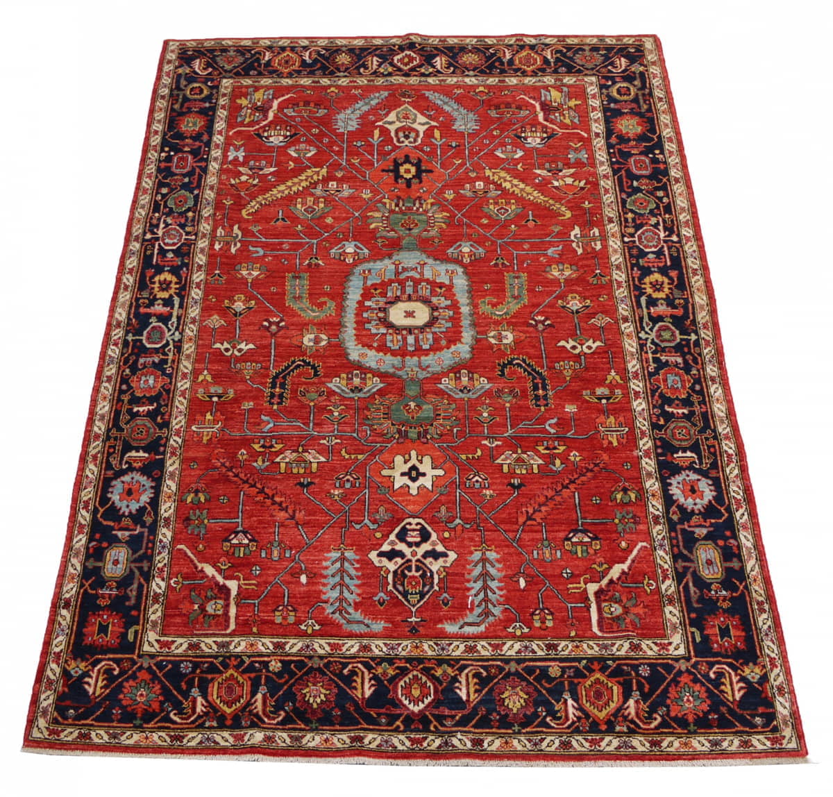 Afghan Turkaman weave, 19th century Serapi design 270x183cm | Rug# 26437
