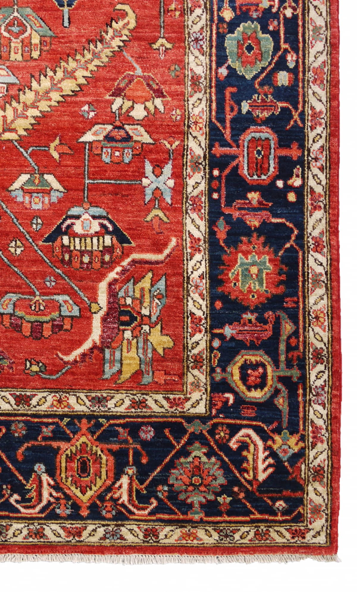 Afghan Turkaman weave, 19th century Serapi design 270x183cm | Rug# 26437