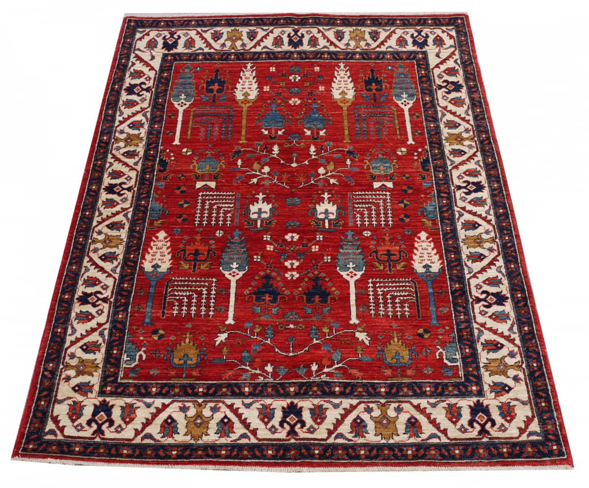 Afghan Turkaman weave, Safavid Garden design 205x148cm | Rug# 26440