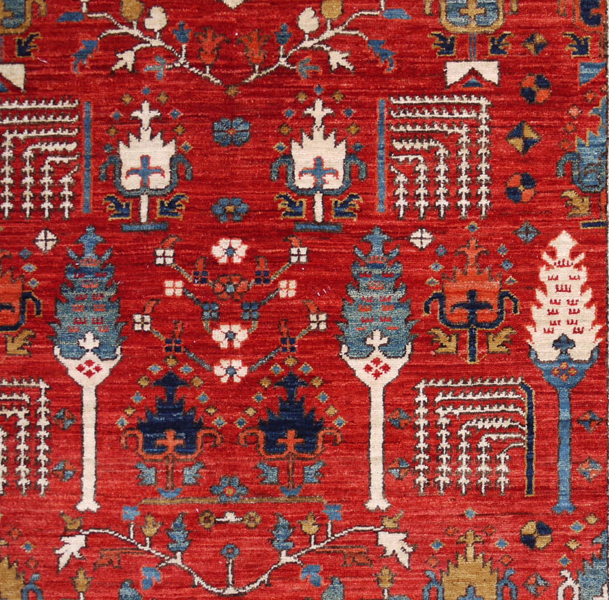 Afghan Turkaman weave, Safavid Garden design 205x148cm | Rug# 26440