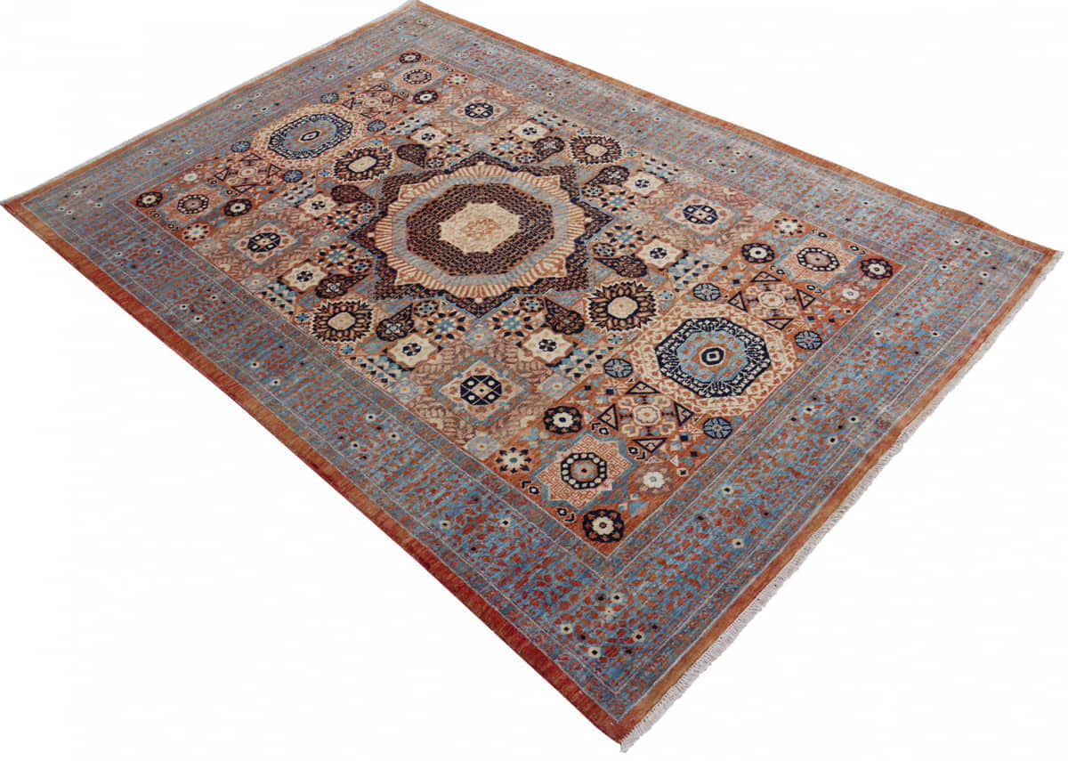 Ersari-Turkaman Weave, 15th century Mamluk design 209x141cm | Rug# 26445