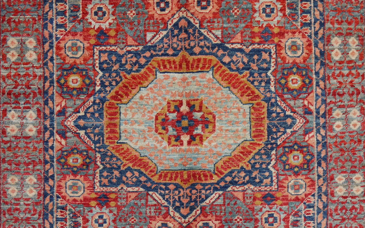 Afghan Turkaman weave, 15th century mamluk design 148x98cm | Rug# 26460
