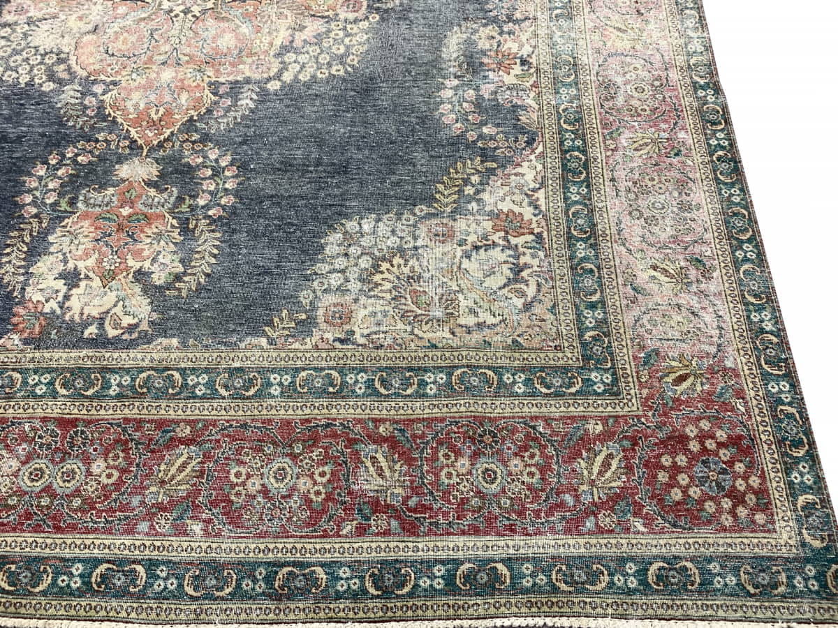 Vintage and Distressed Tabriz, Persia 357x281cm | Rug# 26464