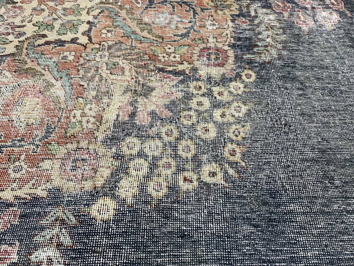 Vintage and Distressed Tabriz, Persia 357x281cm | Rug# 26464