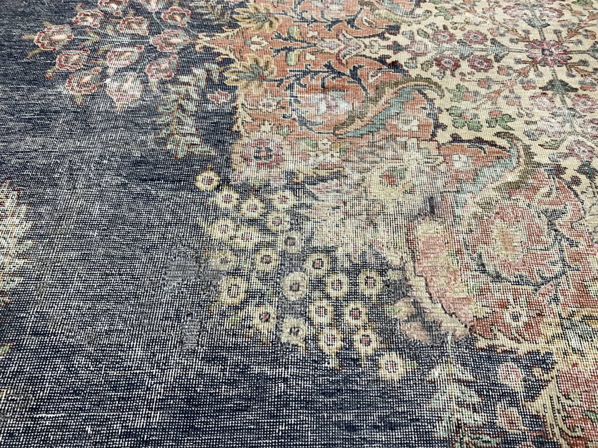 Vintage and Distressed Tabriz, Persia 357x281cm | Rug# 26464