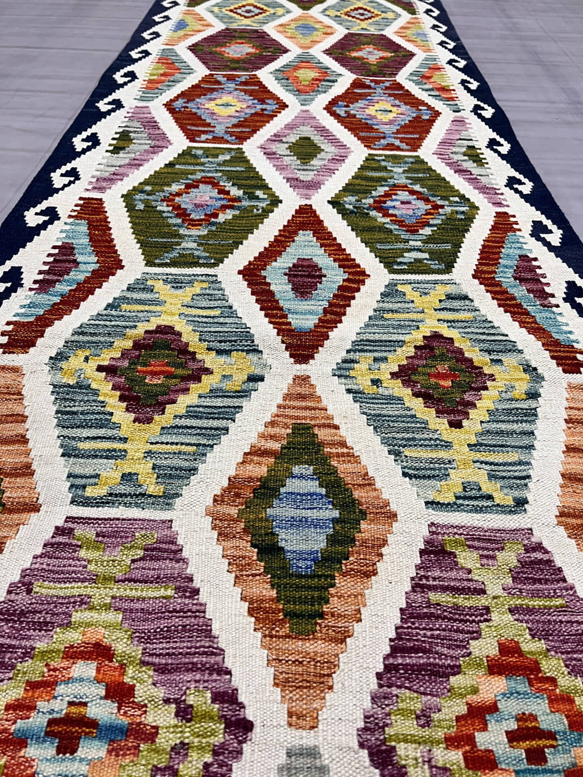 Hand-woven Afghan Kilim Runner 313x83cm | Rug# 26507