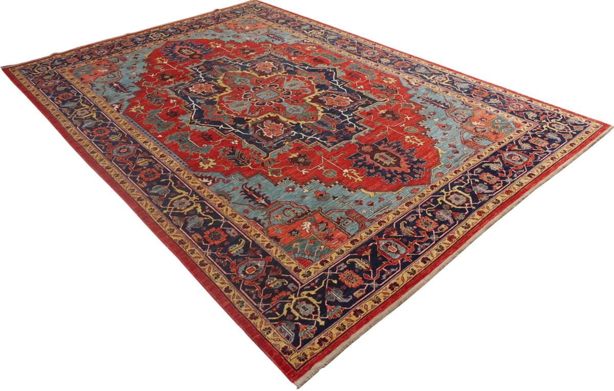 Afghan Turkaman weave, 19th century Serapi design 404x290cm | Rug# 26511