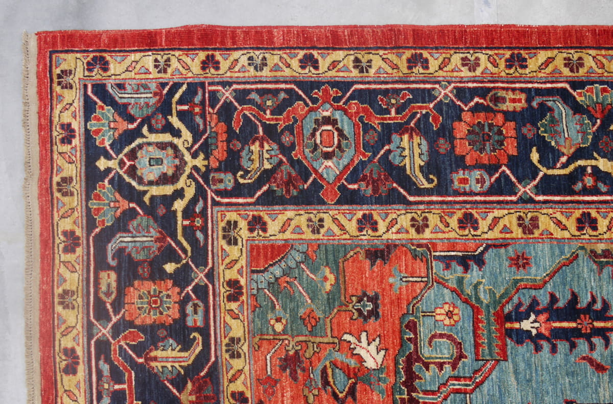 Afghan Turkaman weave, 19th century Serapi design 404x290cm | Rug# 26511