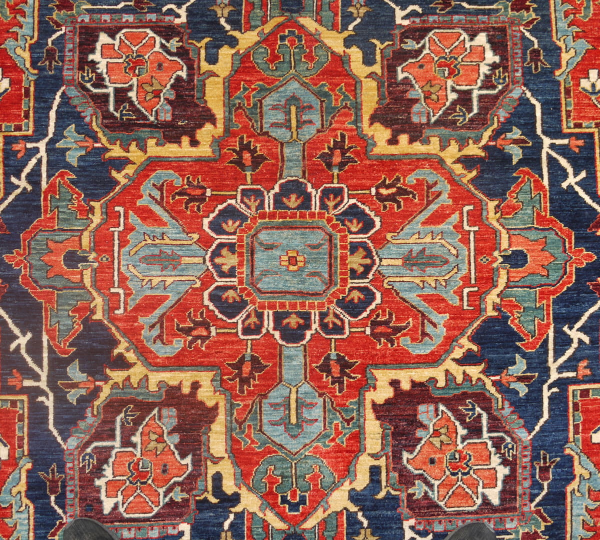 Afghan Turkaman weave, 19th century Serapi design 404x290cm | Rug# 26511