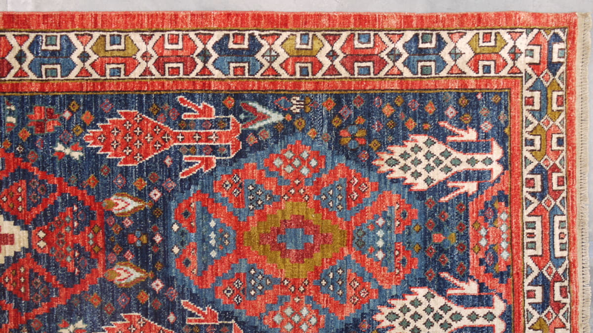 Afghan Turkman weave Runner in 19th century Caucasian design 422x84cm | Rug# 26518