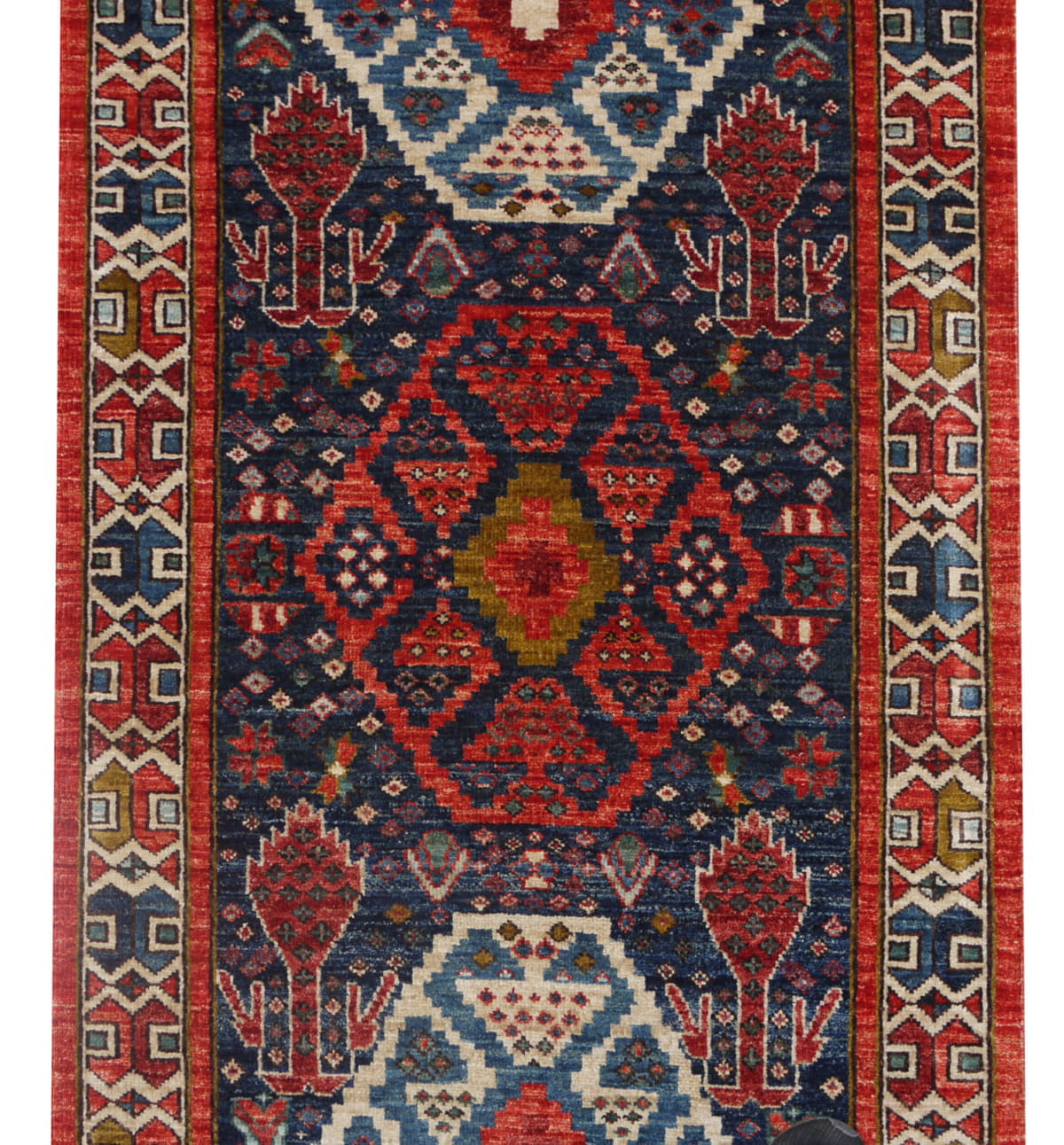 Afghan Turkman weave Runner in 19th century Caucasian design 422x84cm | Rug# 26518