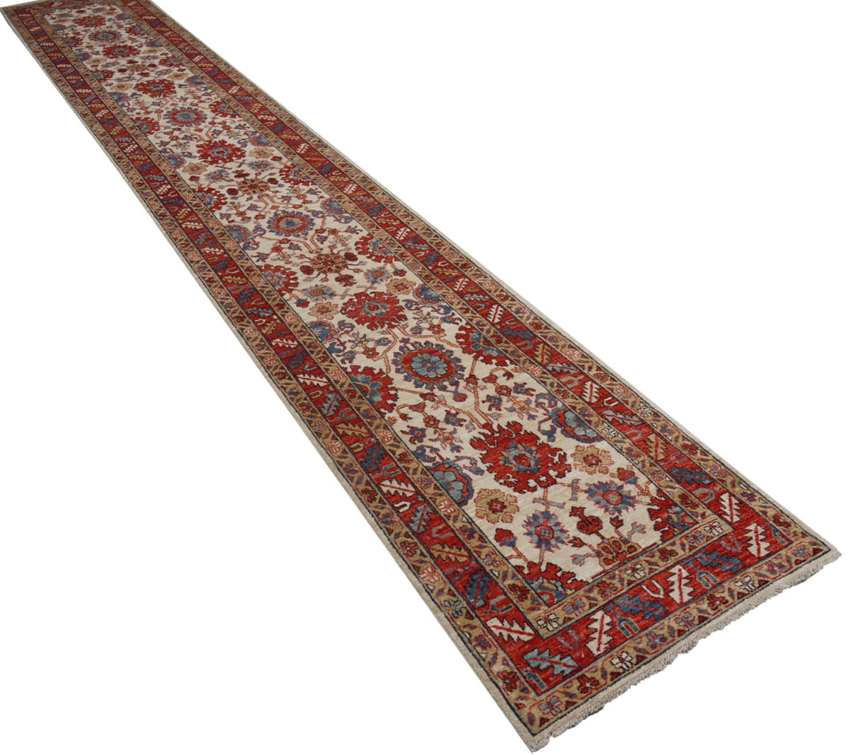 Hand knotted Afghan Turkaman Hall-Runner 511x80cm | Rug# 26521