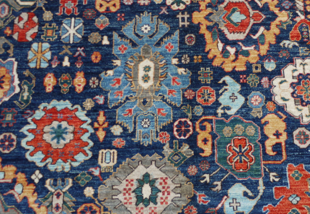 Afghan Turkaman weave, 15th century Safavid pattern 282x181cm | Rug# 26529
