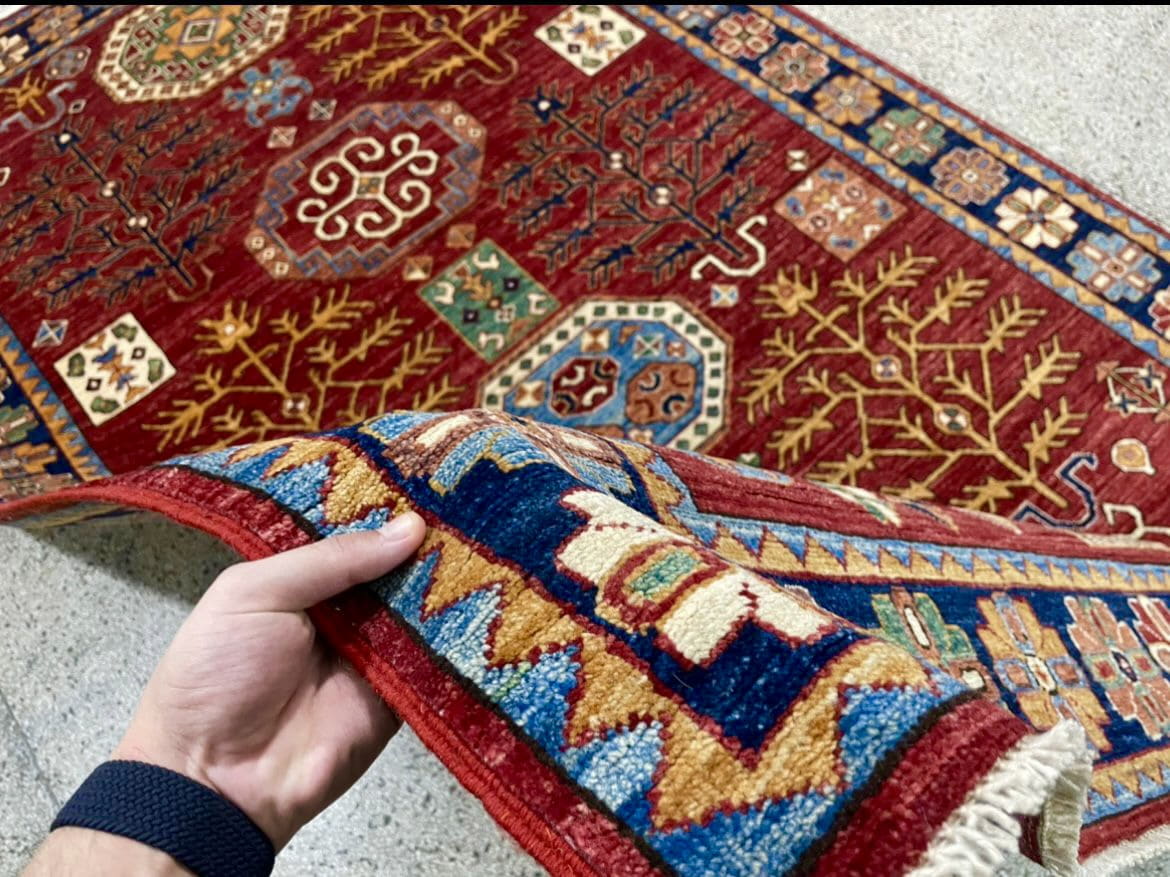 Afghan Turkaman weave, Caucasian-Kazak inspired 248x160cm | Rug# 26564