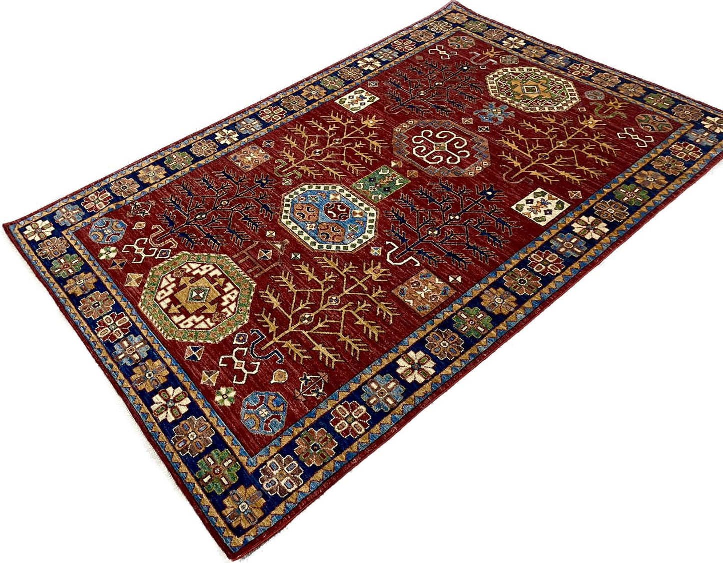 Afghan Turkaman weave, Caucasian-Kazak inspired 248x160cm | Rug# 26564