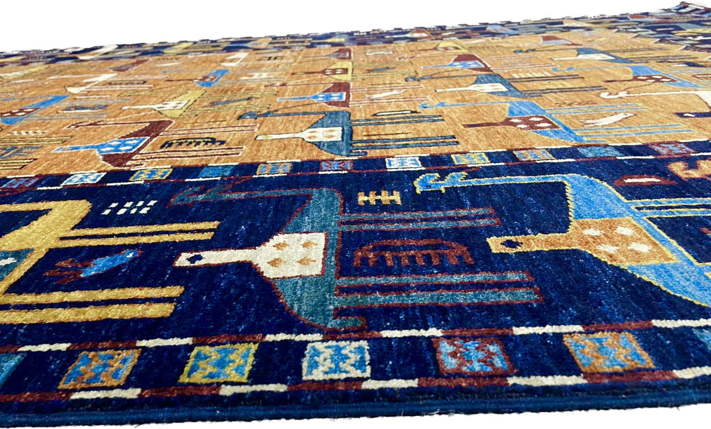 Afghan Turkaman weave, Caravan design 271x181cm | Rug# 26575