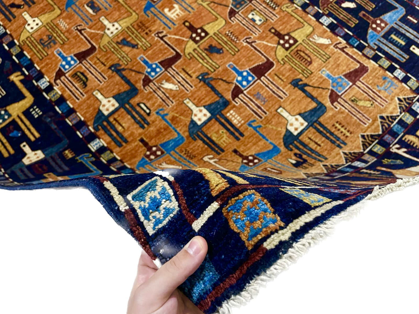 Afghan Turkaman weave, Caravan design 271x181cm | Rug# 26575