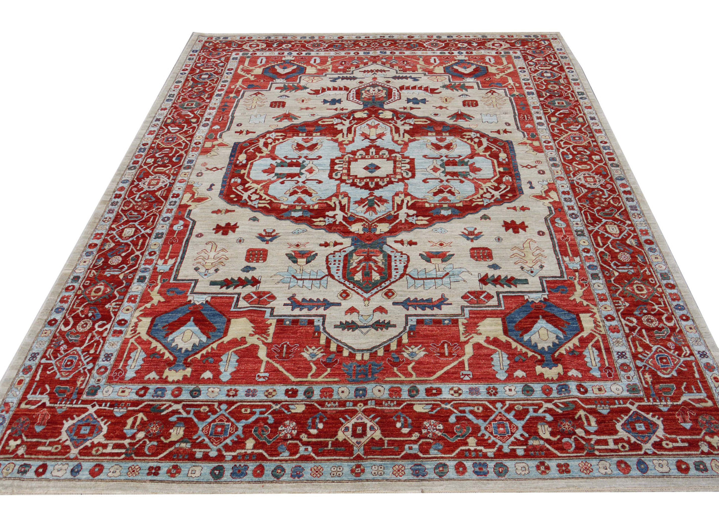 Afghan Turkaman weave, 19th century Serapi design 363x273cm | Rug# 26590