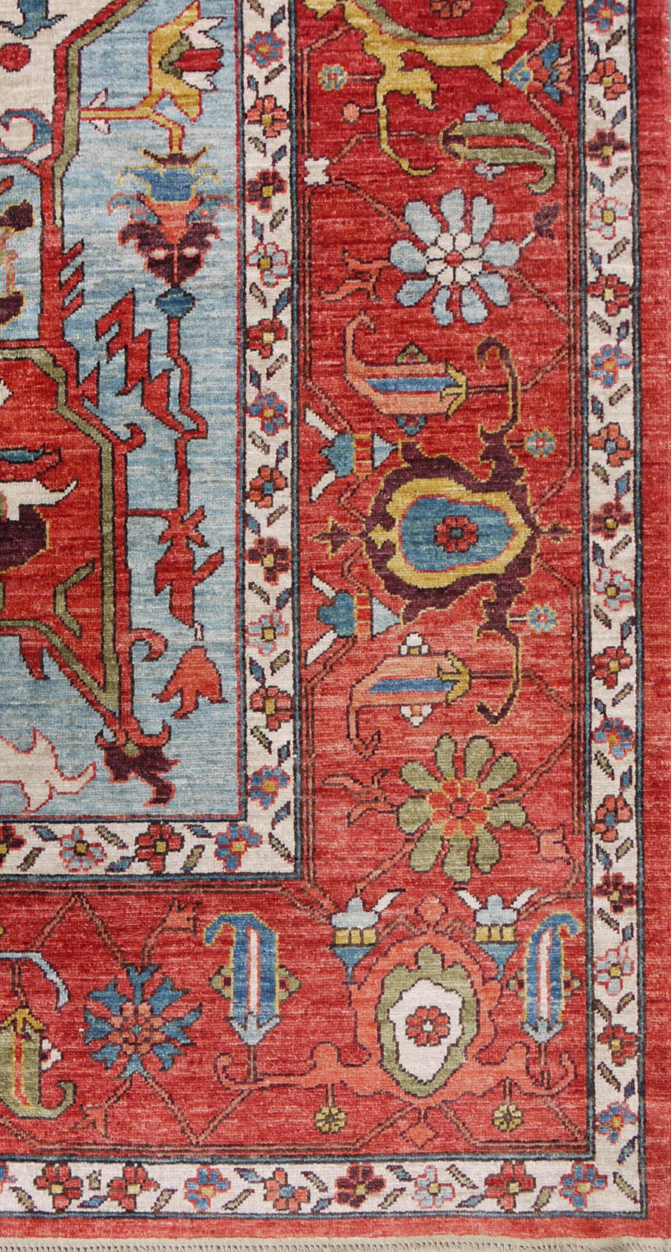 Afghan Turkaman weave, Heriz Serapi design 368x274cm | Rug# 26592