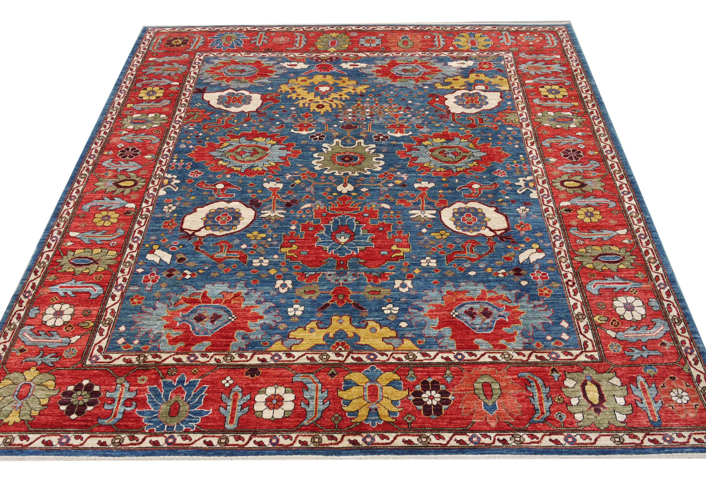 Afghan Turkaman weave, 16th century Safavid pattern 282x255cm | Rug# 26597