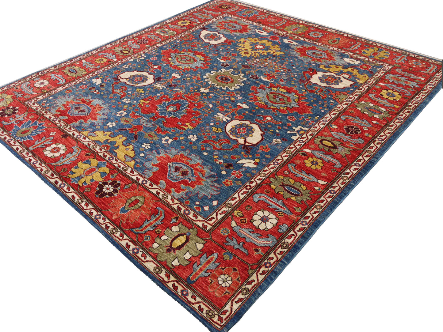 Afghan Turkaman weave, 16th century Safavid pattern 282x255cm | Rug# 26597