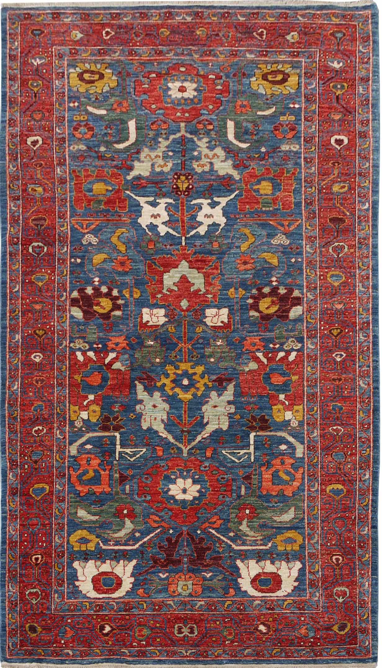 Afghan Turkaman weave, 19th century Azeri design 285x137cm | Rug# 26608