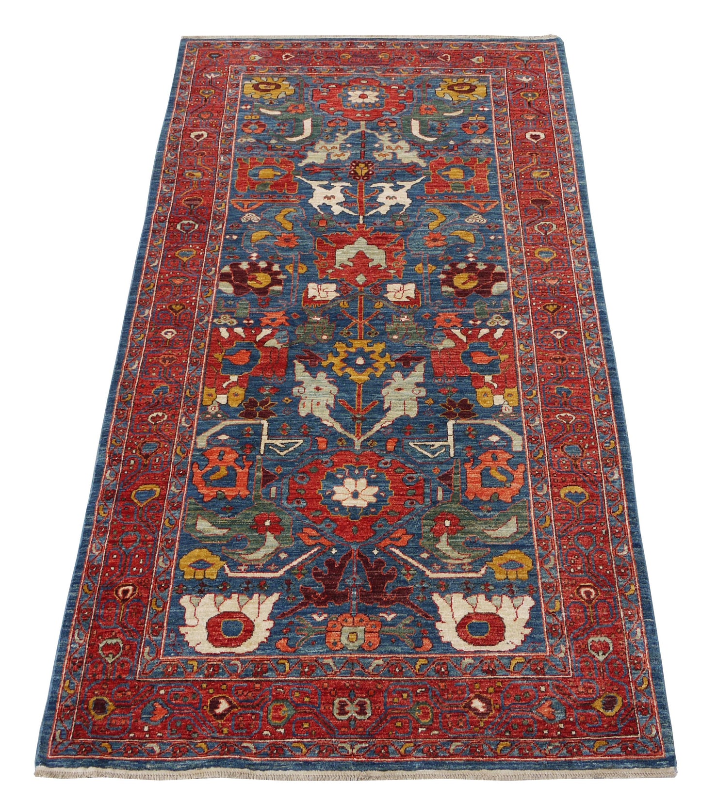 Afghan Turkaman weave, 19th century Azeri design 285x137cm | Rug# 26608