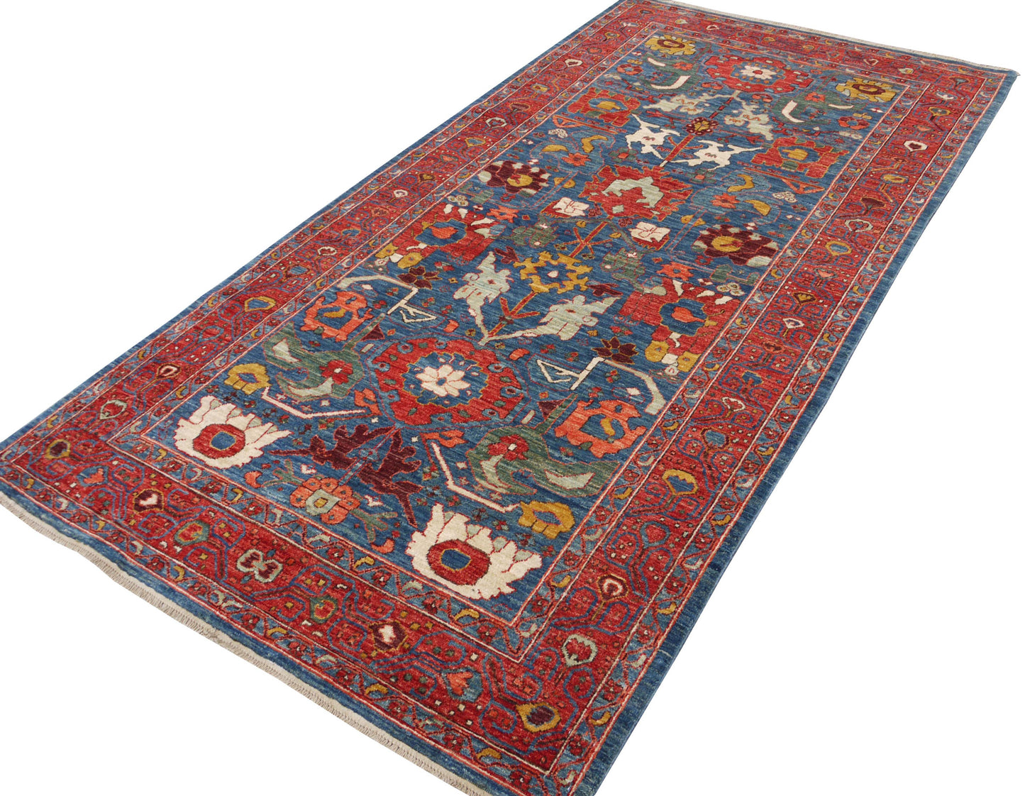 Afghan Turkaman weave, 19th century Azeri design 285x137cm | Rug# 26608