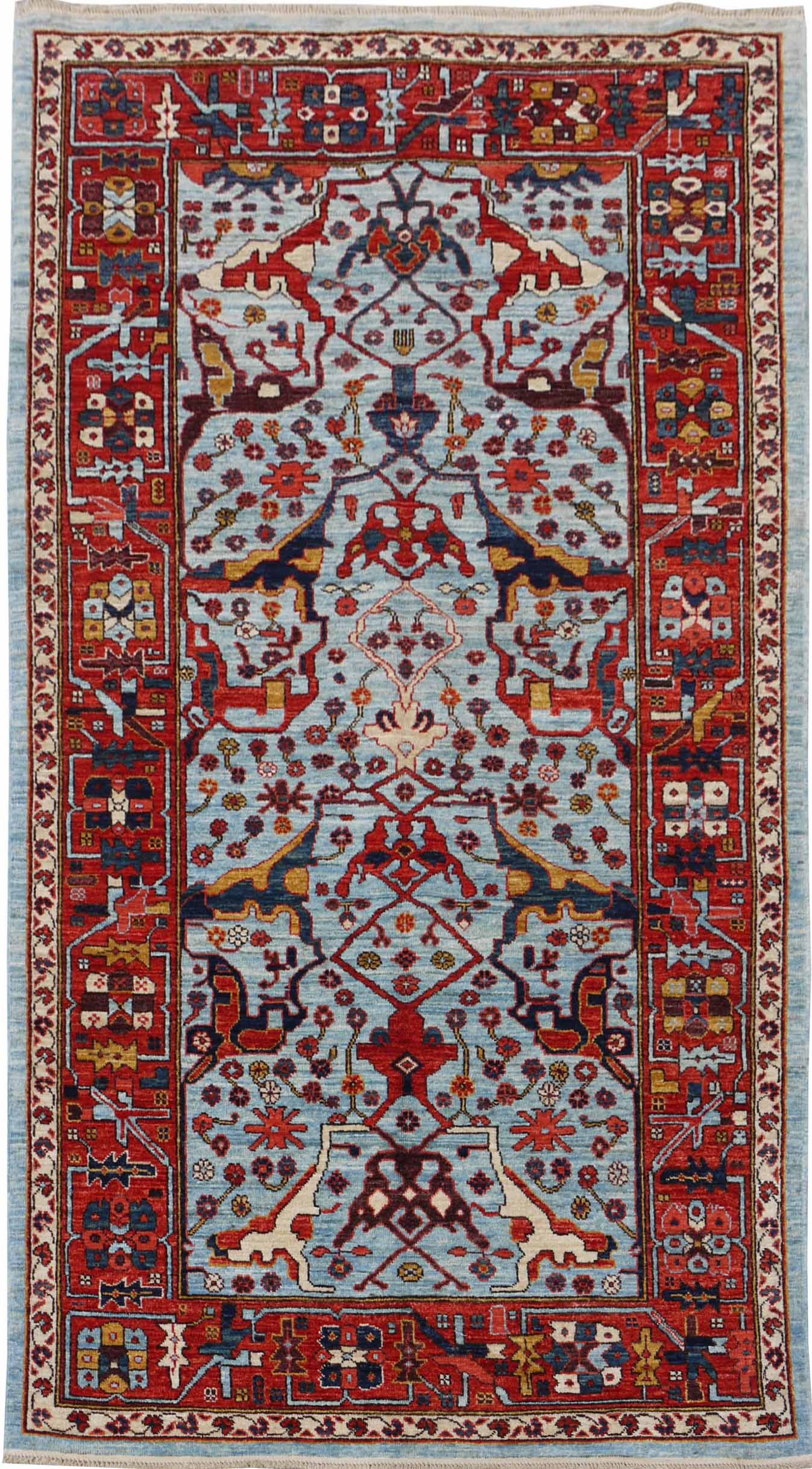 Afghan Turkaman weave, famous Garous-Bijar design 233x120cm | Rug# 26610