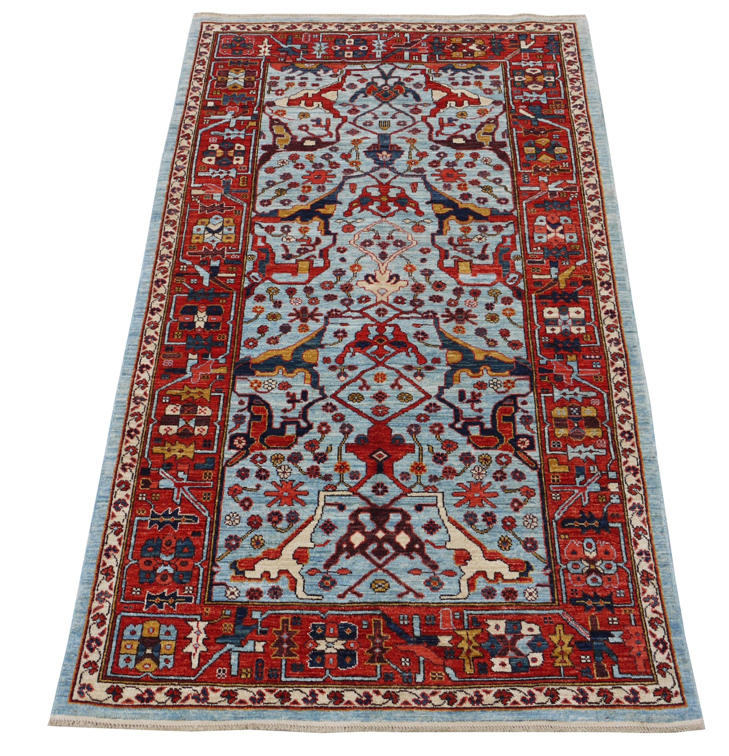 Afghan Turkaman weave, famous Garous-Bijar design 233x120cm | Rug# 26610