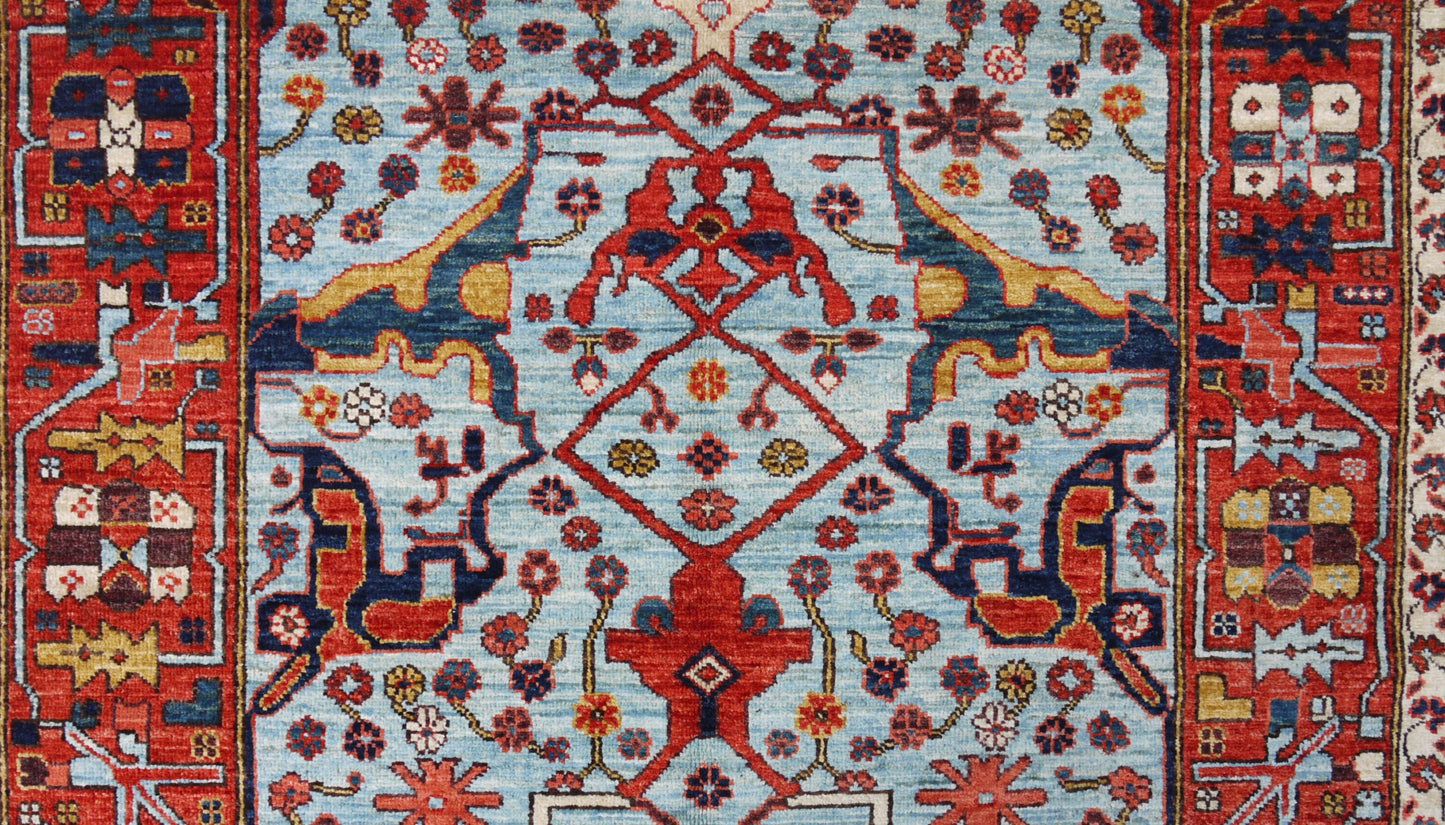 Afghan Turkaman weave, famous Garous-Bijar design 233x120cm | Rug# 26610